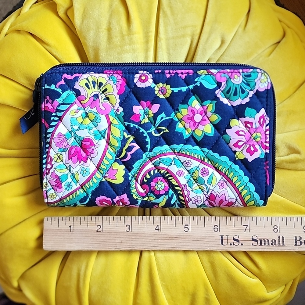 Vera Bradley Zip-Around Wallet Petal Paisley